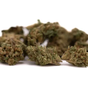 Chemberry CBD hemp flower smalls dense frosty buds with bright green color and orange pistils