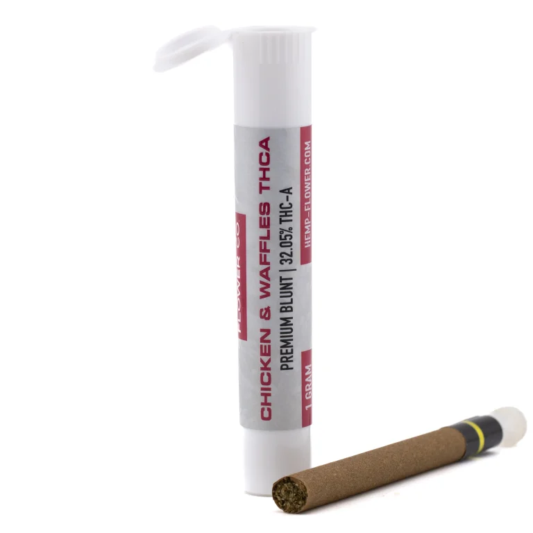 Chicken & Waffles THCa hemp blunt with maple waffle terpene profile and premium flower