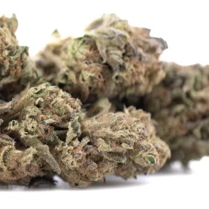 Royal Highness THCa flower full term wholesale dense buds with frosty trichomes and rich green coloration