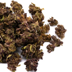 Ultra Pink hemp flower smalls dense frosty buds with vibrant green color and orange pistils